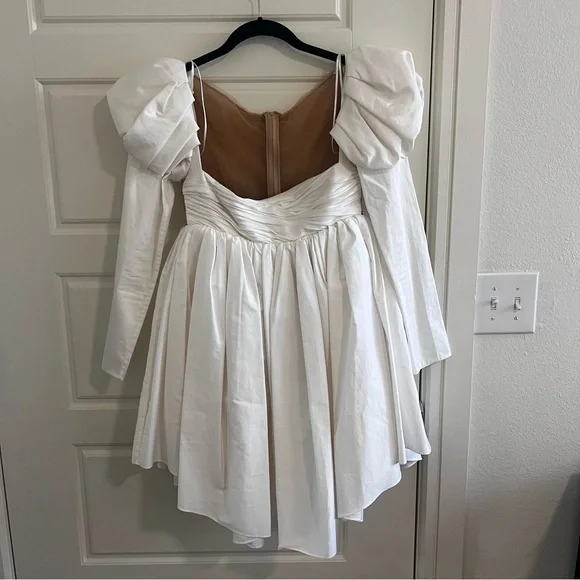 KHAITE Tracy crystal-embellished ruched tulle and cotton-sateen dress SIZE 2 - Picture 3 of 15